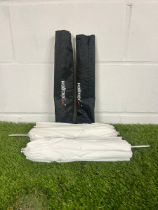 2 x Wallimex Pro Mini Foldable Equipment Umbrellas, with Carry Bags.