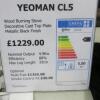 Yeoman CL5 Wood Burning Stove, Decorative Cast Top Plate & Metallic Black Finish, 4.9kw Output. RRP £1229 - 8