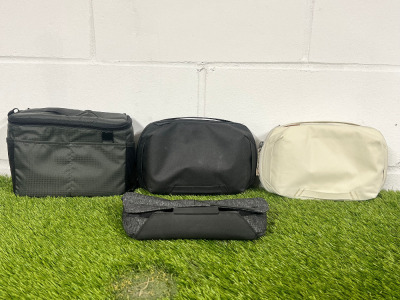 4 x Tech Pouches to Include: 3 x Peak Design Tech Pouches & 1 x TENBA Tech Pouch. (As Viewed).