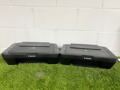 2 x Canon Pixma MG2550S Colour Printer, Model K10392, with Power Supply.