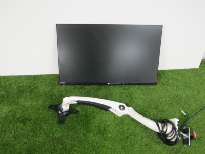 LG 24" Monitor, Model 23MP68VQ-P. Comes with Office Desk Mount. NOTE: requires power supply.