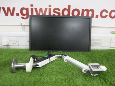 Dell 23" Flat Panel Monitor, Model E2318H (06/2019), with Humanscale Adjustable Monitor Arm Stand.