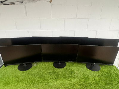 7 x Philips 24" LCD Monitors, Model 242VB, with Power Supplies.