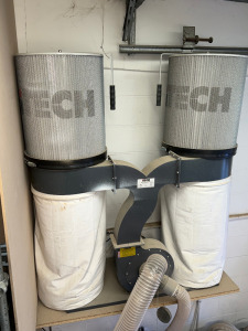 iTech Twin Bag Dust Collector, Model DC002, 3 Phase, 2023.