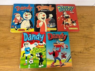 5 x "The Dandy" Books to Include Years: 1972/78/80/84/85 (Condition As Viewed).