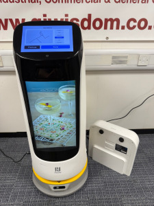 Pudu Robotics Kettybot Commercial Delivery Robot, Model PNT, S/N PNT002213619174, YOM 2021. Comes with Docking Station, Model WS1 & Instruction Manual.