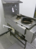 Chinese Commercial Gas One Burner Wok Cooker. Size H123 x W50 x D100cm. - 4