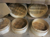 Approx. 1100 x Assorted Sized Round Bamboo Food Steamers.