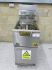 Pitco Gas Single Well Double Basket Deep Fat Fryer, Model 35C+, S/N G15FB032682.Comes with 2 Baskets. H120 x W40 x D77cm.