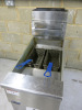 Pitco Gas Single Well Double Basket Deep Fat Fryer, Model SG14, S/N G21GBO46170. Comes with 2 Baskets. H120 x W40 x D77cm. - 2