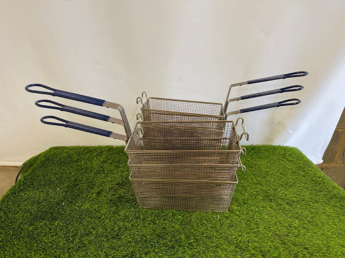 6 x Commercial Deep Fat Frying Baskets.