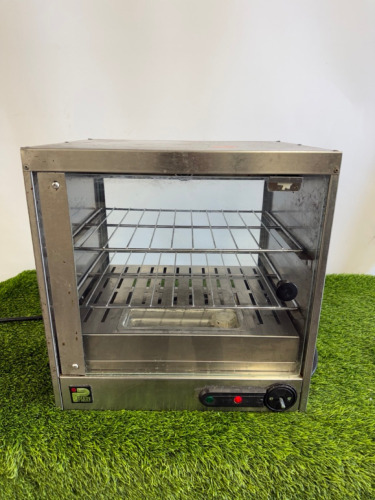 Parry Countertop Electric Heated Cabinet. Size H40 x W40 x D33cm. NOTE: missing dial.
