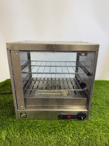 Parry Countertop Electric Heated Cabinet. Size H40 x W40 x D33cm. NOTE: missing dial.