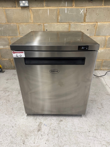 Foster Stainless Steel Undercounter Freezer, Model 13-207 LR200. Comes with 2 Shelves. Size H82 x W68.5 x D76cm.