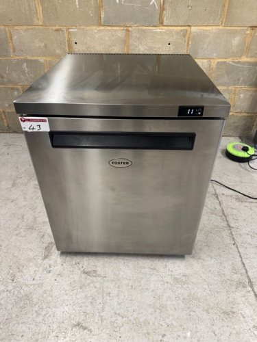 Foster Stainless Steel Undercounter Freezer, Model 13-207 LR200. Comes with 2 Shelves. Size H82 x W68.5 x D76cm.