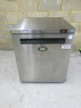 Foster Stainless Steel Undercounter Freezer, Model LR200, S/N E5463905. Size H82 x W68.5 x D76cm. NOTE: missing shelves.