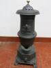 Ancne Maison Godin, Reclaimed Cast Iron Stand Alone Log Burning Stove. In Black with Ornate Features