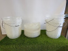 7 x Dynasty Transparent Plastic Buckets. Comes with 14 Lids. - 6