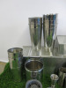 Quantity of Bar Accessories to Include: Spirit Measures, Cocktail Shakers, Cocktail Strainers, Bacardi Ice Bucket, Ice Scoop, Bottle Re Sealer, Garnish Trays, 2 Ice Ball Makers, & Bottle Pourers. - 10