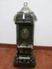 Cast Iron Bottle Green Enameled Wood Burning Stove, Ornate Design. Used, Ex-Display Showroom Model