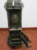 Cast Iron Bottle Green Enameled Wood Burning Stove, Ornate Design. Used, Ex-Display Showroom Model - 3