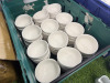 Approx. 945 Assorted Branded Quantity of Cameo China , Churchill & Jinqiangyi Restaurant White Crockery to Include: 720 x Dipping Bowls, Size 8cm, 65 x Bowls, Size 11.5cm, 26 x Small Jugs, 40 x Spoons, 17 x Dishes with Lids, 25 x Square Bowls, 23 x Bowls - 20