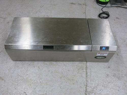 Foster Refrigerated Preparation Well, Model 619391U, S/N 224576111. Size H25 x W97 x D38cm.