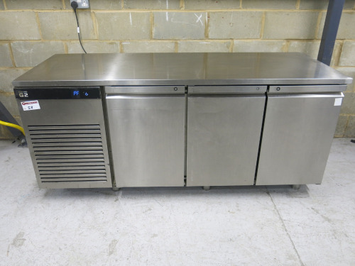 Foster G2 Eco Pro 3 Door Counter Fridge, Model EP1/3H, S/NE5343665. Size H83 x W187 x D70cm.