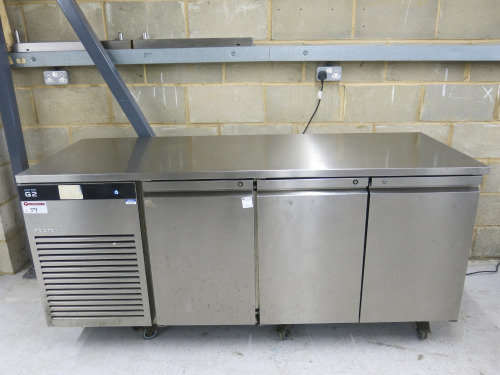 Foster G2 Eco Pro 3 Door Counter Fridge, Model EP1/3H, S/NE5425811. Size H83 x W187 x D70cm.
