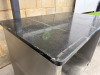 Mobile Stainless Steel Prep Table with Black Marble Top. Size H90 x W111 x D60cm. - 3