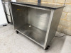 Mobile Stainless Steel Prep Table with Black Marble Top. Size H90 x W111 x D60cm. - 5