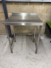 Stainless Steel Prep Table with Part Splash Back. Size H92 x W72x D68cm.