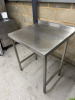 Stainless Steel Prep Table with Part Splash Back. Size H92 x W72x D68cm. - 2