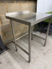Stainless Steel Prep Table with Part Splash Back. Size H92 x W72x D68cm. - 4