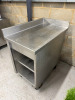 Stainless Steel Prep Table with Part Splash Back & Shelf Under. Size H87 x W53x D88cm. - 2