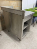 Stainless Steel Prep Table with Part Splash Back & Shelf Under. Size H87 x W53x D88cm. - 3