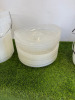 7 x Dynasty Transparent Plastic Buckets. Comes with 14 Lids. - 3