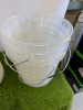 7 x Dynasty Transparent Plastic Buckets. Comes with 14 Lids. - 4