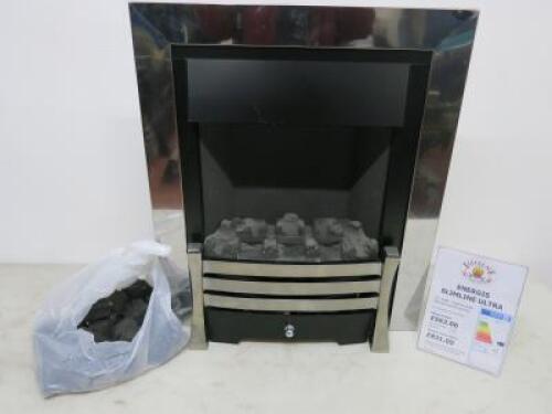 Nu-Flame Energis Slimline Ultra 16" Inset Open Fronted Manual Control Gas Fire. RRP £562