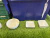 Approx. 945 Assorted Branded Quantity of Cameo China , Churchill & Jinqiangyi Restaurant White Crockery to Include: 720 x Dipping Bowls, Size 8cm, 65 x Bowls, Size 11.5cm, 26 x Small Jugs, 40 x Spoons, 17 x Dishes with Lids, 25 x Square Bowls, 23 x Bowls - 5