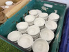Approx. 945 Assorted Branded Quantity of Cameo China , Churchill & Jinqiangyi Restaurant White Crockery to Include: 720 x Dipping Bowls, Size 8cm, 65 x Bowls, Size 11.5cm, 26 x Small Jugs, 40 x Spoons, 17 x Dishes with Lids, 25 x Square Bowls, 23 x Bowls - 7