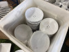 Approx. 945 Assorted Branded Quantity of Cameo China , Churchill & Jinqiangyi Restaurant White Crockery to Include: 720 x Dipping Bowls, Size 8cm, 65 x Bowls, Size 11.5cm, 26 x Small Jugs, 40 x Spoons, 17 x Dishes with Lids, 25 x Square Bowls, 23 x Bowls - 10