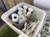 Approx. 945 Assorted Branded Quantity of Cameo China , Churchill & Jinqiangyi Restaurant White Crockery to Include: 720 x Dipping Bowls, Size 8cm, 65 x Bowls, Size 11.5cm, 26 x Small Jugs, 40 x Spoons, 17 x Dishes with Lids, 25 x Square Bowls, 23 x Bowls - 12