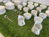 Quantity of White Crockery to Include: 8 x Coffee Cups, 10 x Espresso Cups, 2 x Milk Jugs, 10 x Bowls & 30 x Assorted Size Saucers. - 6