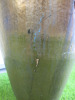 Glazed Planter with Remains of Bamboo Plant. Size of Planter H70cm. NOTE: planter top has been resin filled and has cracks to pot. - 5