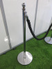 Pair of Robe Barriers with Heavy Duty Control Barrier Posts & Twisted Rope for Crowd Control. - 2