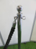 Pair of Robe Barriers with Heavy Duty Control Barrier Posts & Twisted Rope for Crowd Control. - 4
