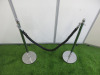 Pair of Robe Barriers with Heavy Duty Control Barrier Posts & Twisted Rope for Crowd Control. - 5