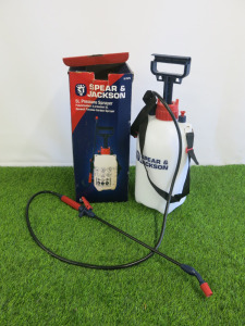 Boxed Spear & Jackson 5L Pressure Sprayer. Appears Unused.