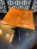 19 x Restaurant/Cafe Dining Table with Wooden Slatted Folding Top on Lightweight Black Metal Frame to Include: 15 x Size 70 x 70cm & 4 x Size 60 x 60cm. - 5